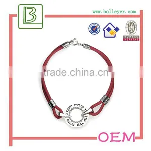Leather Bangle Expandable Wire Bangle thumbnail-3