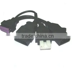 OBD2 Cable OBD2 Interface(Purple)OBD2 16PF to OBD2 16PM+10PF+KIA20PM for Mitsubishi and for KIA thumbnail-1