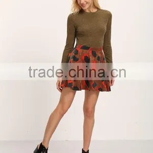 New Arrival Winter Casual Printing A-line Skirt thumbnail-1