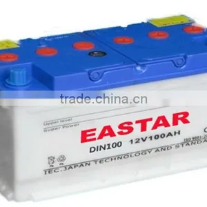 DIN100 12v 100ah Dry Charged Auto Car Battery thumbnail-1