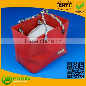 Wholesale Red Pvc Tote Bag With Handle thumbnail-1