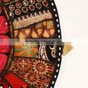 Black Yoga Seating Cushions Indian Throw Pillows Cushion Bohemian Round Pillow Covers Indian Patchwork Throw Pillows Indian thumbnail-5
