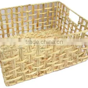 Rectangular Storage Basket With Stainless Steel Handle thumbnail-2