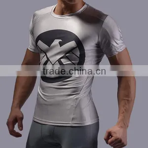 New Arrival Men Marvel Superhero Compression T Shirt Quick Dry Running Gym Fitness Tights for Male thumbnail-2
