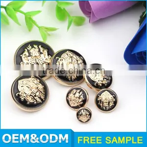 Custom Antique Metal Embossed Logo Jeans Button thumbnail-6