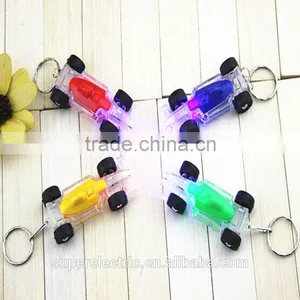 Professional Design Hot Sale Led Key Chain Plastic Custom Led Light Keychain Car Shape thumbnail-1