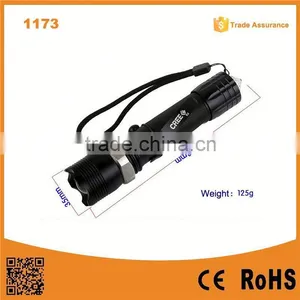 1174 New Multi Function Zoomable Police Torch With Window Breaking Hammer Rechargeable Emergency Flashlight thumbnail-1