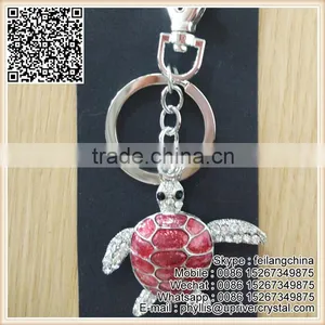 Wholesale Price Promotion Red Crystal Tortoise Keychain To Hold Your Key thumbnail-3