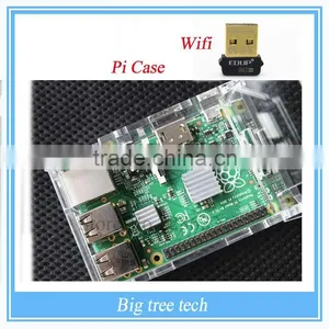 Raspberry Pi 2 Model B Clear Case - With NANO USB 150MBS Wifi Dongle thumbnail-1