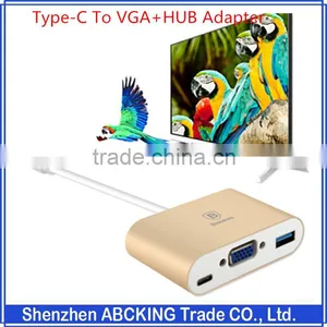Baseus 2A Type-C To VGA+ HUB Adapter thumbnail-1
