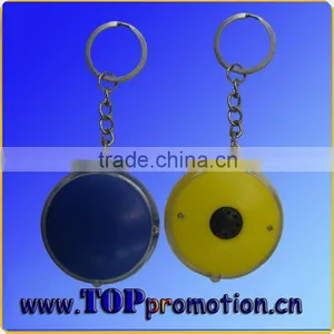 Fashion Round Plastic Led Keychain With Led Light thumbnail-1