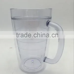 USA Best Seller Transparent 500ml BPA Free Plastic Double Wall With 20oz Tumbler Lid thumbnail-2