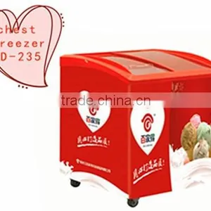 Commercial Ice Cream Freezer Sliding Glass Door Chest Ice Cream Display Refrigerator thumbnail-4