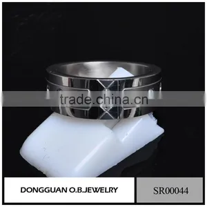 Stainless Steel Fashionn Stone Ring Designs for Men/316L Stainless Steel Ring With Black thumbnail-5