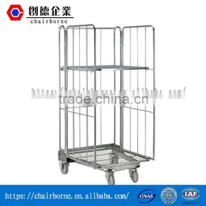 Steel Galvaniezed Collapsible Wire Mesh Container/rolling Metal Storage Cage thumbnail-6