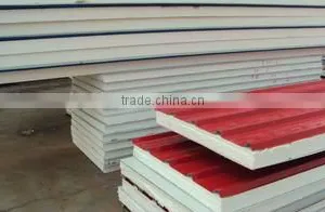 Two Layer Color Coated Steel Sheet EPS Sandwich Panel thumbnail-1