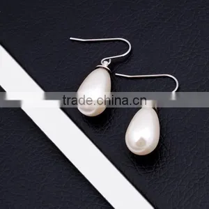 Fashion Earring Made in Stainless Steel , Water Droplet Pearl Earring,pearl Jewelry thumbnail-1