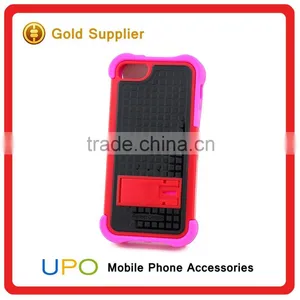 [UPO] High Quality Rubber Combo Armor Mobile Phone Cover Case for IPhone 5 With Kickstand thumbnail-4