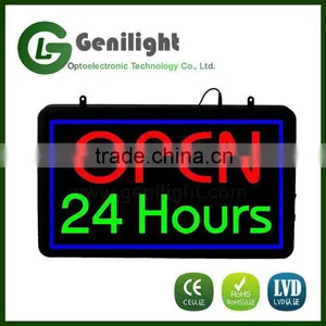 OPEN 24 Hours LED Neon Sign Light 56*33cm Hot Selling thumbnail-1