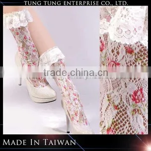 5052 Floret Ruffled Lace Anklet Socks thumbnail-1