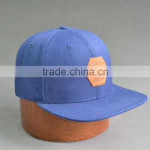 Custom 6 Panel Snapback Hat With PU Badge thumbnail-5