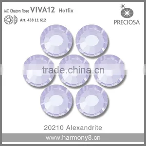 PRECIOSA Flat Back Hot Fix Rhinestones, Alexandrite MC Chaton Rose VIVA12 thumbnail-1