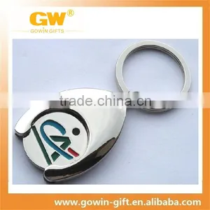 Wholesale Design Your Own Cheap Shopping Cart Metal Custom Trolley Coin Keyring thumbnail-4