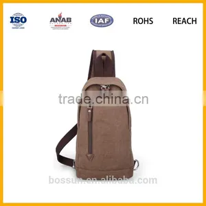 Custom Lightweight Single Shoulder Strap Chest Cross Boday Ladies Waist Canvas Bag thumbnail-1