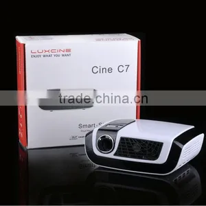 Hottes!!! C7 -Luxcine World 1st 1080p Android 4.0 OS Portable DLP Projector thumbnail-1