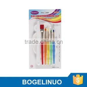 BM-B-7 Bomega Nylon Hair Children Paint Brush Set With Palette and Palette Knife New Style thumbnail-1