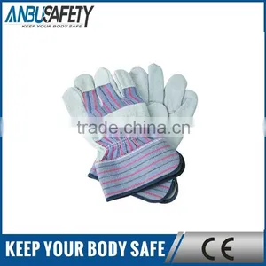 Pasted Cuff Cow Split Leather Gloves Half Lining in Wholesales thumbnail-1