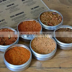 Gourmet Spice Rub Set of 6 2 Inch Solid Screw Top Containers Filled With Delicious Savory Blends thumbnail-3