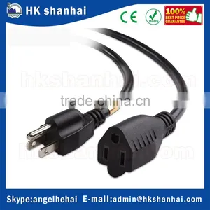 Hot New Products for 2016 SJT 3-Conductor NEMA 5-15P to NEMA 5-15R Heavy Duty AC Standard Power Extension Cord thumbnail-1