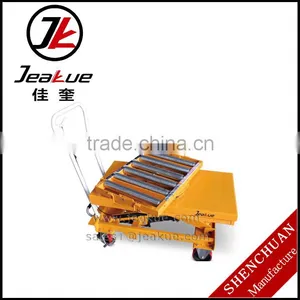 Small Hand Hydraulic Lift Table With Roller for Transport thumbnail-1