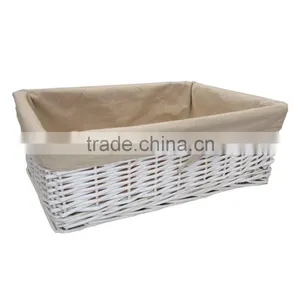 High-quality Decorative Wicker Fabric Bread Basket With Fabric Covering for Storage thumbnail-1