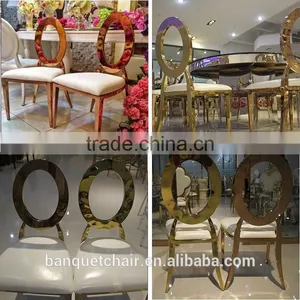 Fashion Stainless Steel O Back Dining Chair With PU Leather thumbnail-4