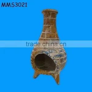 Clay Chiminea With Stand thumbnail-1