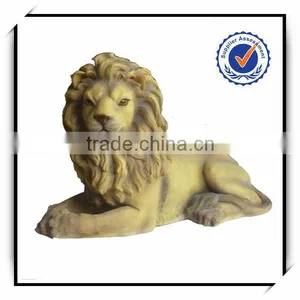 Outdoor 20 Inches High Fiberglass Resin Lion Statues thumbnail-1