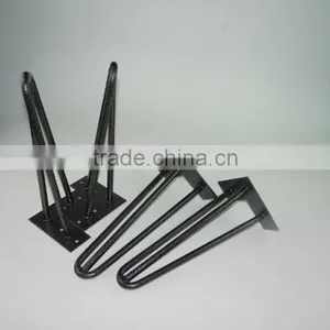 16 Inch Black Matt Powder Coated Iron Hairpin Leg for Coffee Table & End Table thumbnail-5