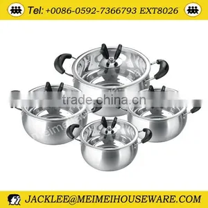8Pcs Stainless Steel Single Bottom Cookware Set thumbnail-1