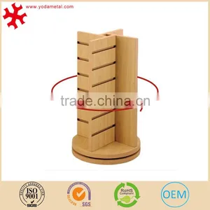 Revolving Wooden Slatwall Display With Spinner Rotating thumbnail-2