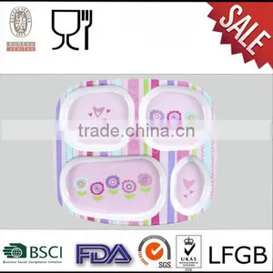 Melamine 4 Sections Plates,melamine Divided Plate for Children thumbnail-1