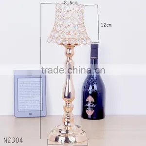 Romantic Metal Crystal Candle Holder Stands Europe Fashion Candlestick for Home Decor Party thumbnail-2