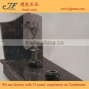 Western Style Large Absolute Black Granite Headstone For Sale thumbnail-4