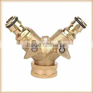 2 Way Manifold Brass With Shut-off Valve thumbnail-1