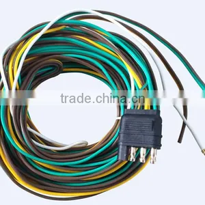 S10388 4 Way 4 Pin Plug Flat 20 Gauge Trailer Light Wiring Harness Extension 8ft thumbnail-2