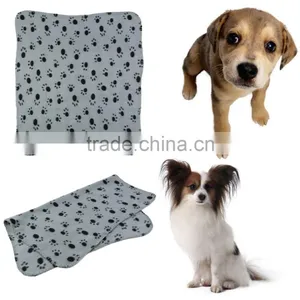 Warm Pet Puppy Dog Cat Small Medium Large Paw Print Pet Cat Dog Fleece Soft Blanket Bed Mat Cover thumbnail-2