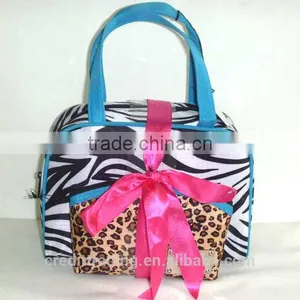 New Zebra Stripe Foldable Lady Makeup Cosmetic Container Bag 2pcs /SET thumbnail-1