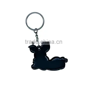 2017 Shenzhen Wholesaler Gift Small Soft Rubber Keyrings Silicone Keychain thumbnail-2