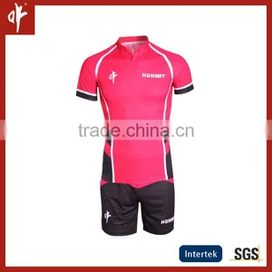 Red Football Club Tops,Sublimation Rugby Jerseys,HONMMY Summer Design thumbnail-1